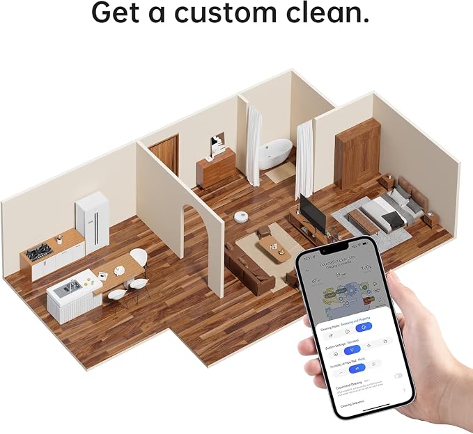 L10s Ultra Robot Vacuum and Mop Combo, Auto Mop Cleaning and Drying, Self-Refilling and Self-Emptying Base for 60 Days of