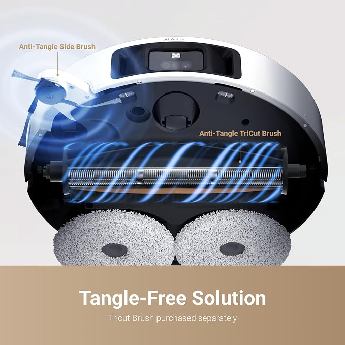 L40 Ultra Robot Vacuum Self Emptying, 11,000Pa Suction Robot Vacuum and Mop Combo with Auto Cleaning Dock, 149°F Mop Washing