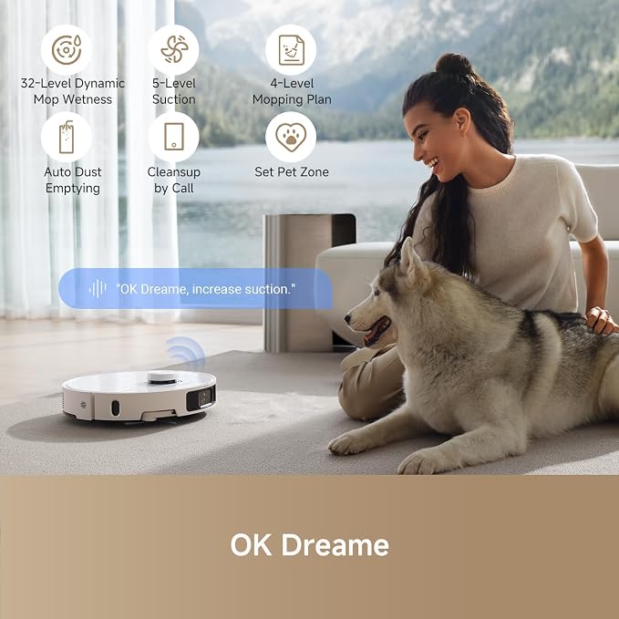 L40 Ultra Robot Vacuum Self Emptying, 11,000Pa Suction Robot Vacuum and Mop Combo with Auto Cleaning Dock, 149°F Mop Washing