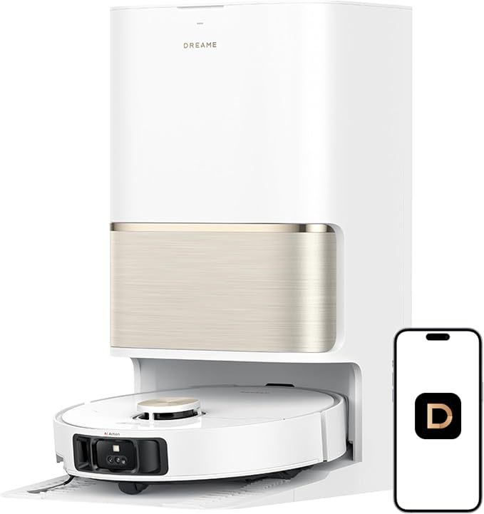 L50 Ultra Robot Vacuum and Mop White, 19,500Pa Suction, with Auto-Empty and Mop Self-Cleaning, Precise Obstacle Avoidance