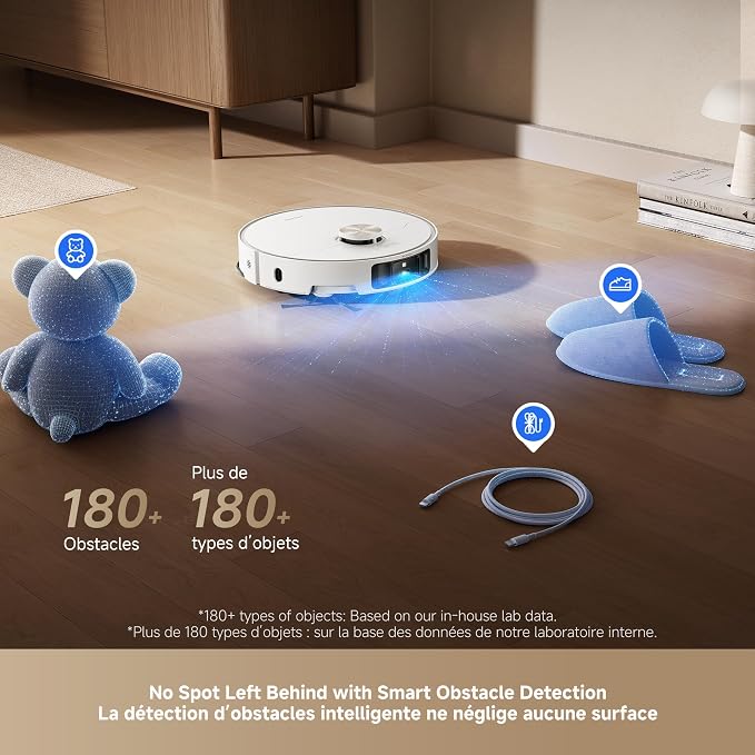 L50 Ultra Robot Vacuum and Mop White, 19,500Pa Suction, with Auto-Empty and Mop Self-Cleaning, Precise Obstacle Avoidance