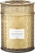 Ginger & White Musk Candle | Ginger, Lemongrass & Musk | 19 oz Wooden Wick | Natural Soy Wax | 90 Hours, product