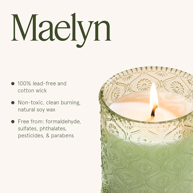 Pistachio Macaron Scented Candle | Pistachio, Milk & Vanilla | 6 oz Natural Soy Wax | 40 Hours Clean Burn