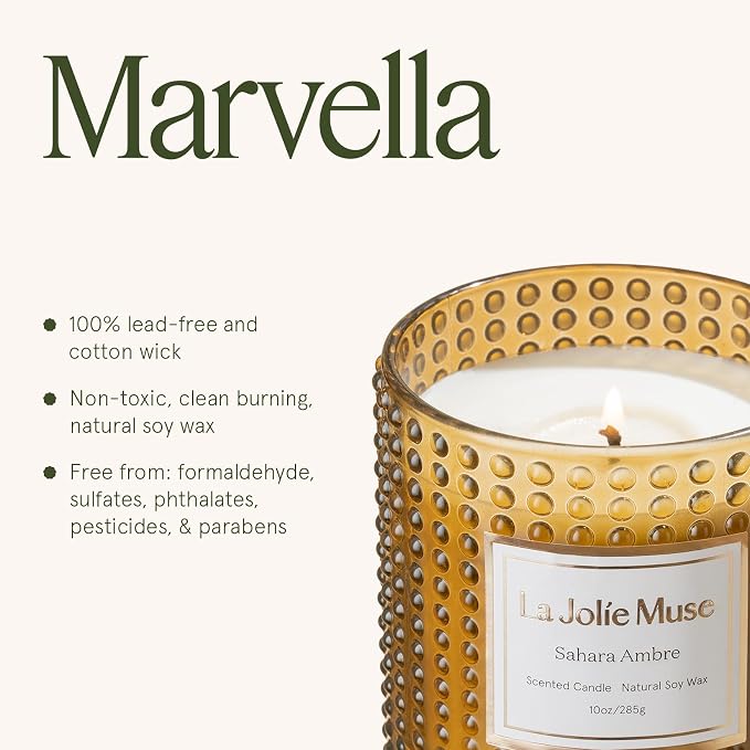 Sahara Amber Scented Candle | Bergamot, Clove & Amber | 10 oz Soy Candle | Natural Soy Wax | 55 Hours, alternate