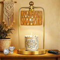 Lamp Candle Warmer Lamp with Timer Dimmer, Candle Warmer for Jar Candles Lights, Boho Candle Lamp Warmer with 2 Bulbs