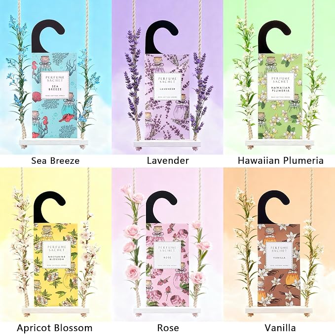 Large 12 Packs Eucalyptus Hanging Closet Deodorizer Air Freshener Long Lasting Scented Sachets Smell Goods for House