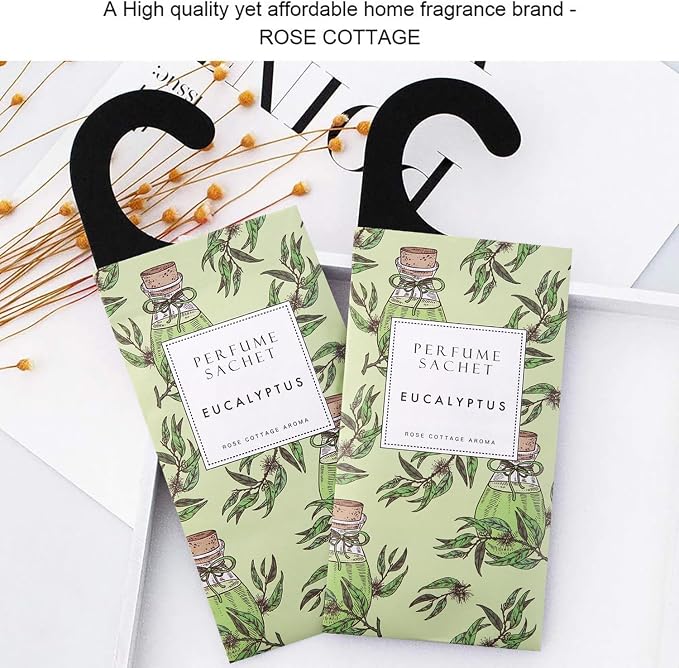 Large 12 Packs Eucalyptus Hanging Closet Deodorizer Air Freshener Long Lasting Scented Sachets Smell Goods for House