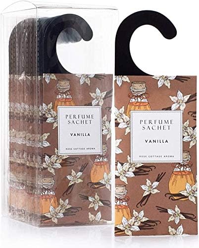Large 12 Packs Vanilla Hanging Closet Air Freshener Scented Sachets Long Lasting Smell Goods, product image
