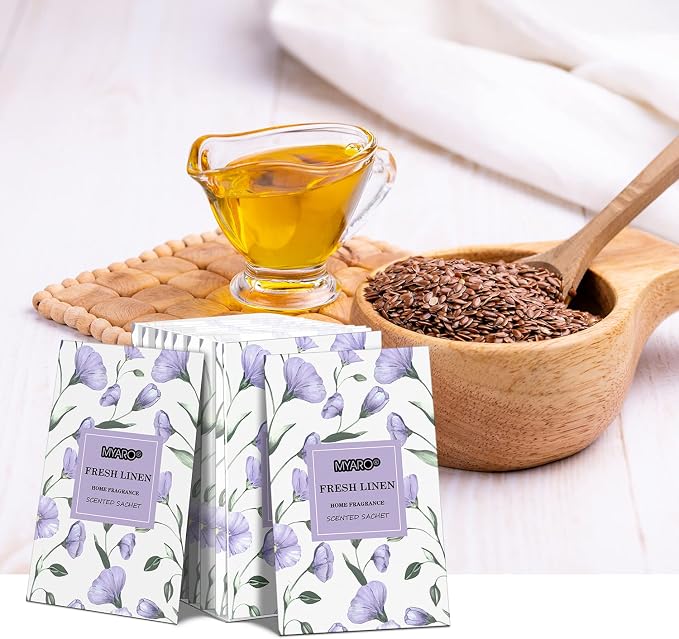 Large 12 Pcs Linen Scented Sachets for Drawer and Closet, Long-Lasting Sachets Bags Air Freshener Fresh Scents, Hanging