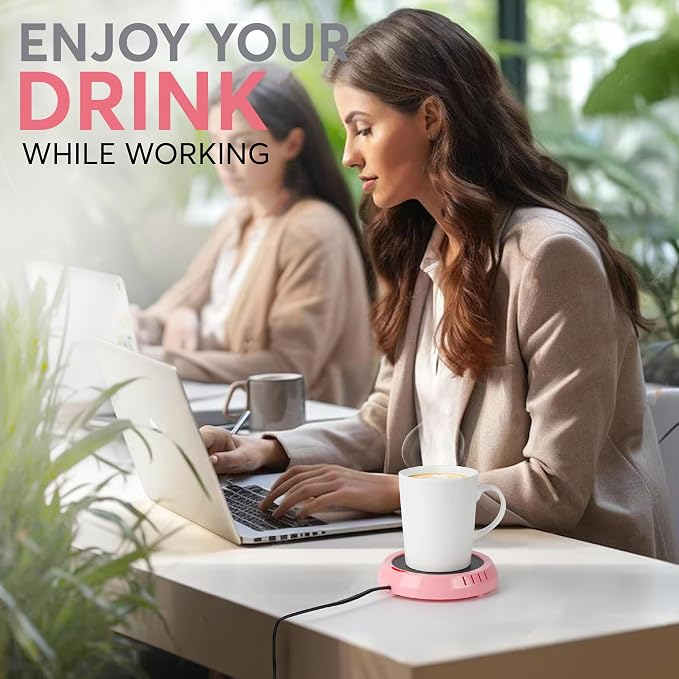 Large Candle Warmer Plate Safely Releases Scents Without a Flame - Used as Candle Jar Warmer, Coffee Warmer, Mug Warmer, Cup