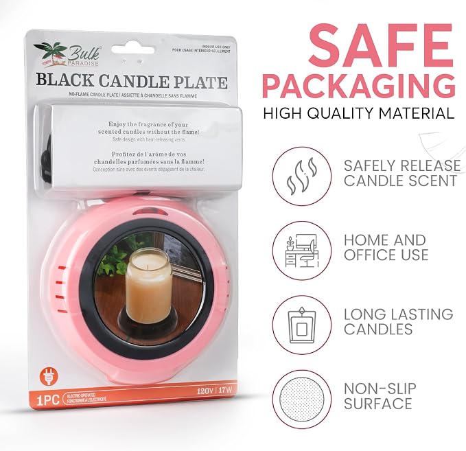 Large Candle Warmer Plate Safely Releases Scents Without a Flame - Used as Candle Jar Warmer, Coffee Warmer, Mug Warmer, Cup