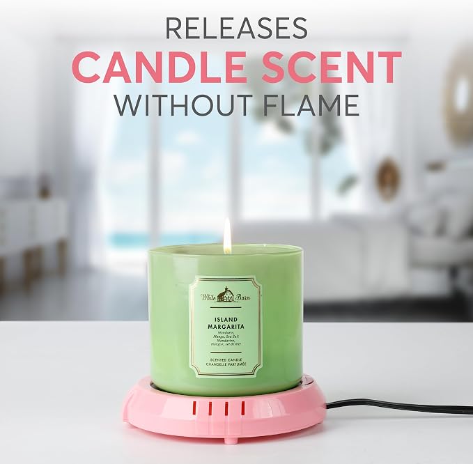 Large Candle Warmer Plate Safely Releases Scents Without a Flame - Used as Candle Jar Warmer, Coffee Warmer, Mug Warmer, Cup