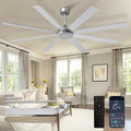 Large Ceiling Fan without Light: 72 Inch Indoor/Outdoor Fan Reversible DC Motor 6 Speed - Dual 8 Blades Big Ceiling Fans with