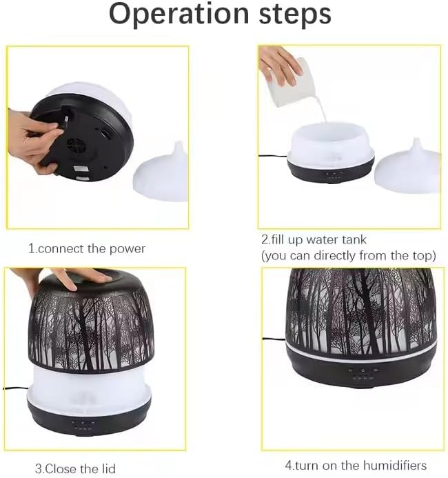 Large Essential Oil Aromatherapy Diffuser for Home Bedroom Metal Hollow Decorative Room Ultrasonic Air Scent Mist Aroma