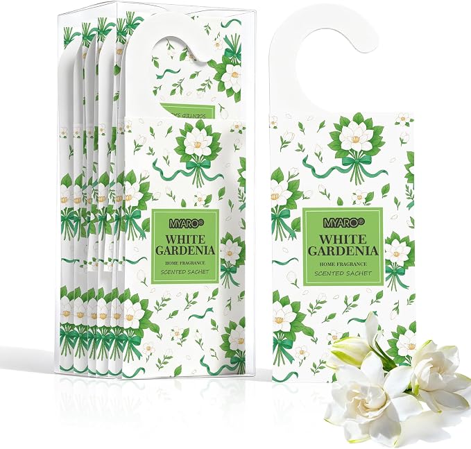 Large Hanging Sachets Scented for Home 12 Pcs Potpourri Bags Long Lasting Air Freshener for Closet Drawer Car House (White