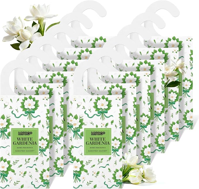 Large Hanging Sachets Scented for Home 12 Pcs Potpourri Bags Long Lasting Air Freshener for Closet Drawer Car House (White