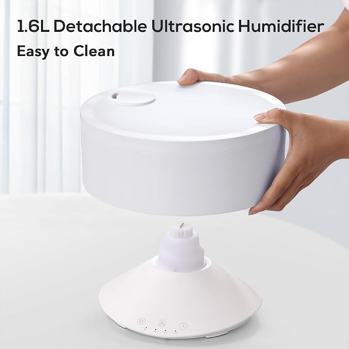 Large Humidifiers Easy to Clean,1.6L, Essential Oil Diffuser, Colorful Light,Ultrasonic Top Fill Cool Mist Humidifiers for