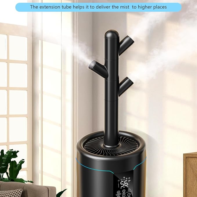 Large Humidifiers for Bedroom, 4.5 Gal Cool Mist Humidifier for Large Room Whole House with Remote Control, 800mL/h Output