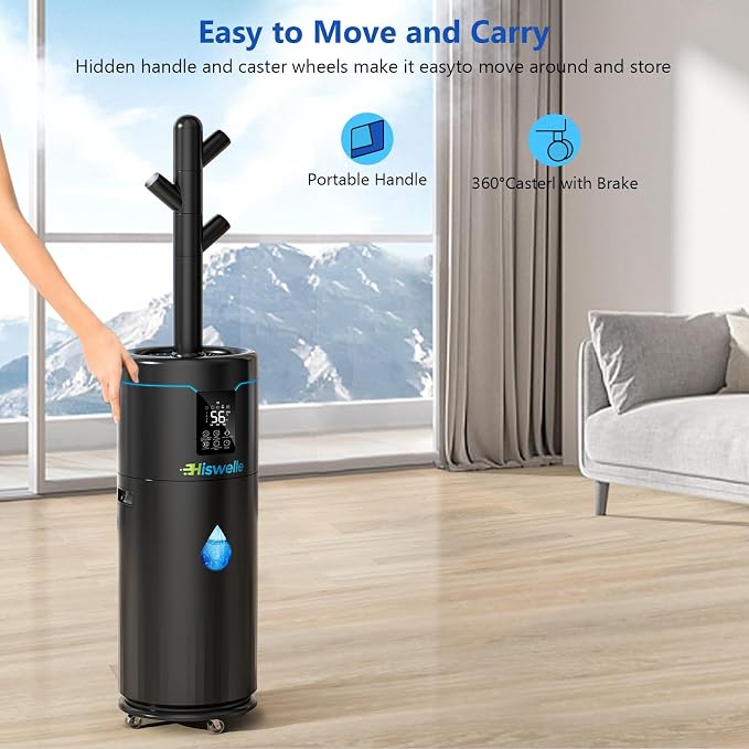 Large Humidifiers for Bedroom, 4.5 Gal Cool Mist Humidifier for Large Room Whole House with Remote Control, 800mL/h Output