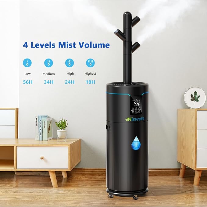 Large Humidifiers for Bedroom, 4.5 Gal Cool Mist Humidifier for Large Room Whole House with Remote Control, 800mL/h Output