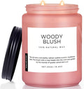 Large Rose Oud Soy Candles, 19.4oz Natural Soy Wax, 110-Hour Long Lasting Slow Burning, product image