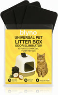 Lasts Up to 2 Years - Upgraded Universal Odor Eliminator for Hooded Cat Litter Box Deodorizer,Natural Coconut Shell Activated