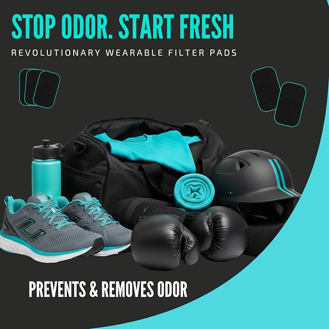 Lasts Up to 3 Years – Wearable Shoe Deodorizer Pad- Coconut Shell Charcoal Odor Absorber for Shoes, Gym Bags, Boxing Gloves