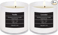 Lavender and Vanilla Candle,Highly Scented, Soy Candles for Home Scented, Home Decorative, 7.1oz|45 Hour Burning, Valentines