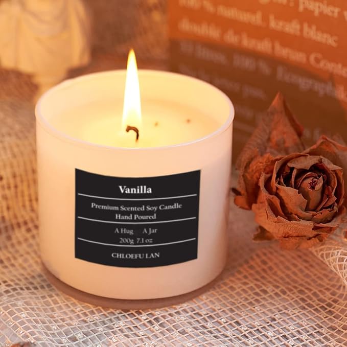 Lavender and Vanilla Candle,Highly Scented, Soy Candles for Home Scented, Home Decorative, 7.1oz|45 Hour Burning, Valentines