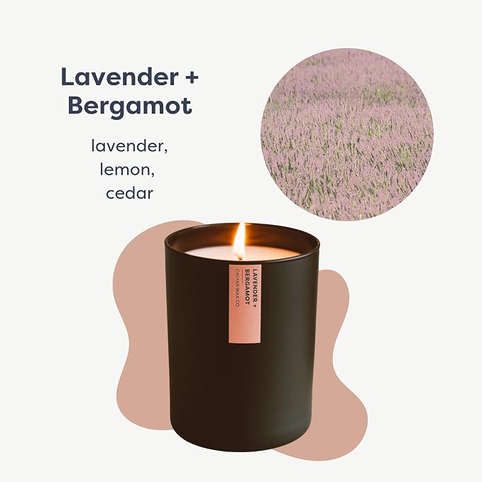 . Lavender & Bergamot Scented Candle - 75 Hour Burn - Luxury made from natural materials Soy Wax Candles, alternate product