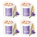 Lavender Candles Set for Women - 4 Pack Candles for Home Scented, Aromatherapy Candle with Crystals Inside, product image