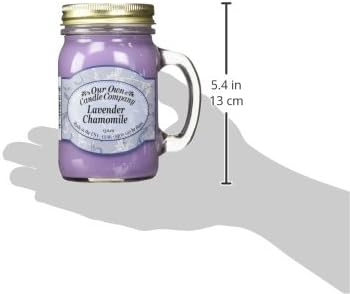 Lavender Chamomile Scented Mason Jar Candle, 100 Hour Burn Time, Made in The USA - 13 Ounces, alternate product view 10