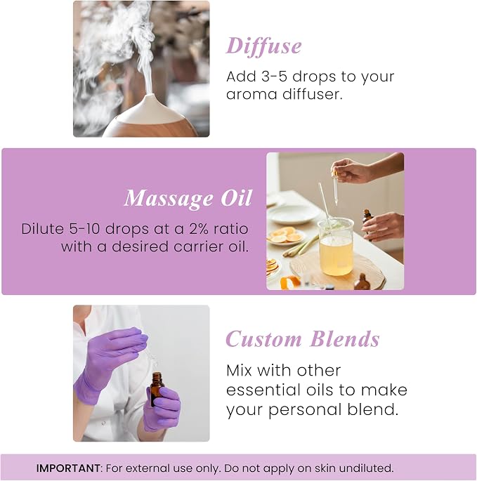 Lavender Essential Oil – 1 Fl Oz – 100% Pure and Natural – Premium Grade Essential Oil for Diffuser and Aromatherapy