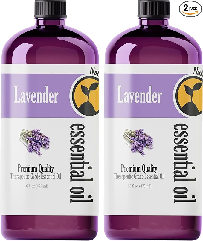 Lavender Essential Oil - 16 Fl Oz (Pack of 2) – for Aromatherapy, Relaxation & Candle Making – Lavender Diffuser Oil, product