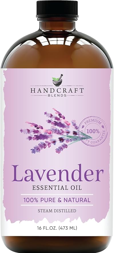 Lavender Essential Oil in Glass Bottle – Huge 16 Fl Oz – 100% Pure and Natural – Premium Grade Oil for Diffuser and, product