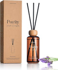 Lavender Eucalyptus Reed Diffuser: 6.3 fl oz made from natural materials Aroma Set with Sticks, Light & Subtle Fragrance