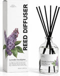 Lavender Eucalyptus Reed Diffuser Set for Bathroom & Home, Long Lasting Essential Oil Aroma, Glass Bottle Home Fragrance with