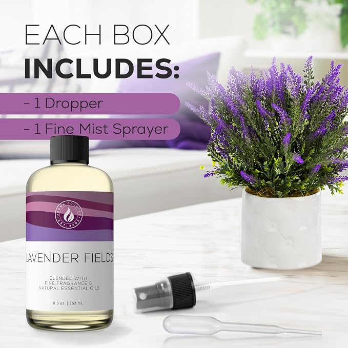 Lavender Fields Diffuser Oil - Luxury Essential Oils for Diffuser Refill & Air Freshener Room Spray, alternate product view 6