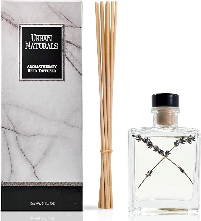 Lavender Fields Oil Essential Oil Reed Diffuser Set with Real Lavender!, alternate product view 2