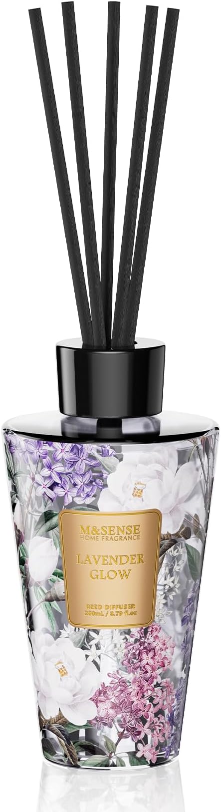 Lavender Glow Reed Diffuser Set - 8.79fl oz Home Fragrance made from natural materials Essential Oil Diffuser with Sticks