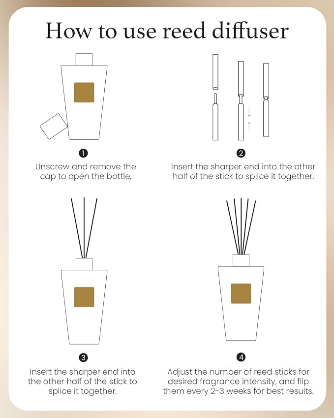Lavender Glow Reed Diffuser Set - 8.79fl oz Home Fragrance made from natural materials Essential Oil Diffuser with Sticks