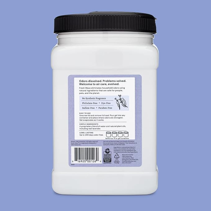 Lavender Odor Removing Gel Refill, 63 oz. - Safer Odor Absorbers for Home, Natural Plant-Based Odor Eliminator, alternate