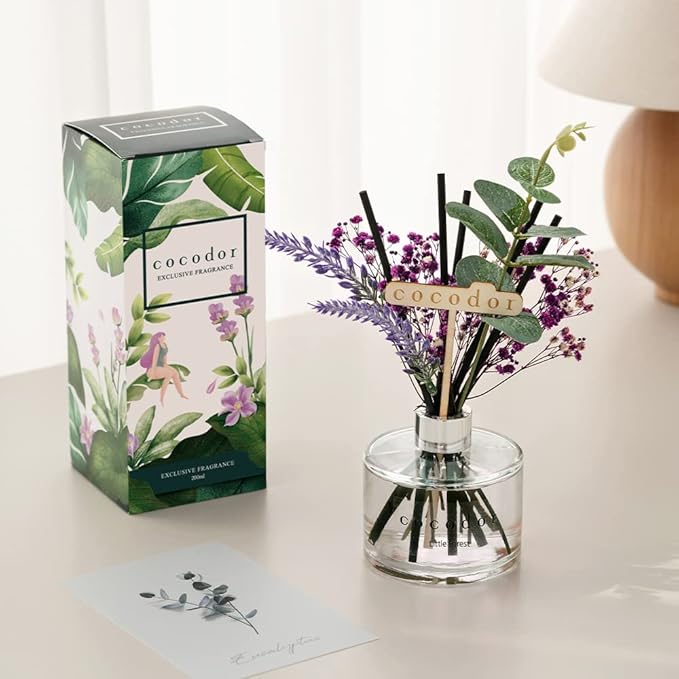 Lavender Reed Diffuser/Refreshing Air/6.7oz/1Pack / Home Fragrance Scent Essential Oil Stick Diffuser for Bedroom Bathroom