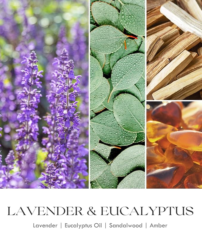 Lavender Scented Candles for Women - 20oz 3 Wick Soy Candles for Home Scented, Aromatherapy Candle with Crystals Inside