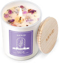 Lavender Scented Candles for Women - Aromatherapy Candle with Crystals Inside, 7oz Soy Candles for Home Scented, product
