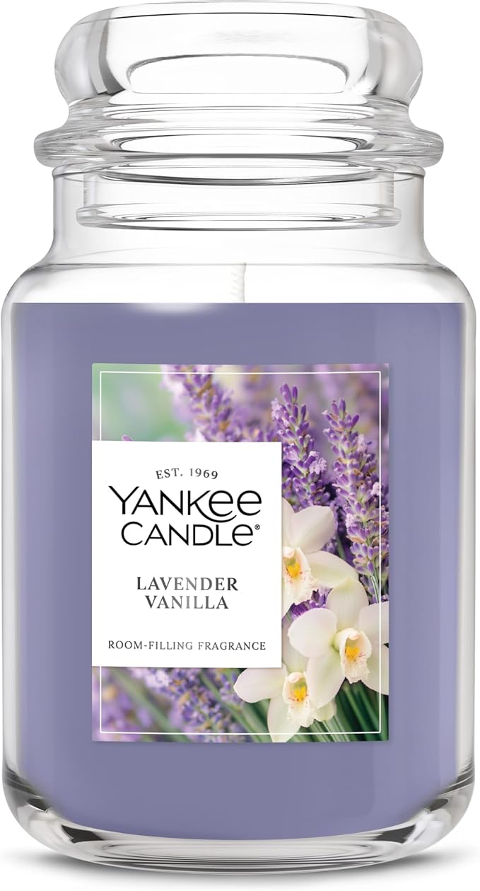 Lavender Vanilla, Scented Candle, 22oz Large Jar with up to 150 Hour Burn Time, Giftable, product image