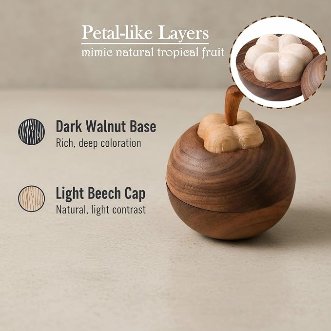 Layered Wood Passive Diffuser Petal-Like, Small Portable Essential Oil Aromatherapy Decor, alternate product view 2