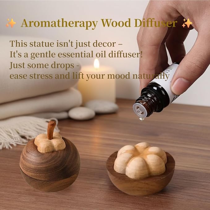 Layered Wood Passive Diffuser Petal-Like, Small Portable Essential Oil Aromatherapy Decor, alternate product view 3