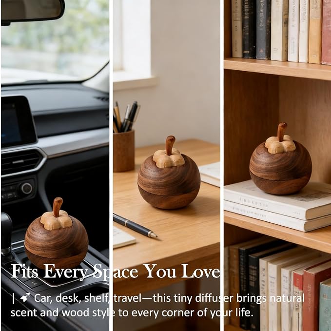 Layered Wood Passive Diffuser Petal-Like, Small Portable Essential Oil Aromatherapy Decor, alternate product view 5
