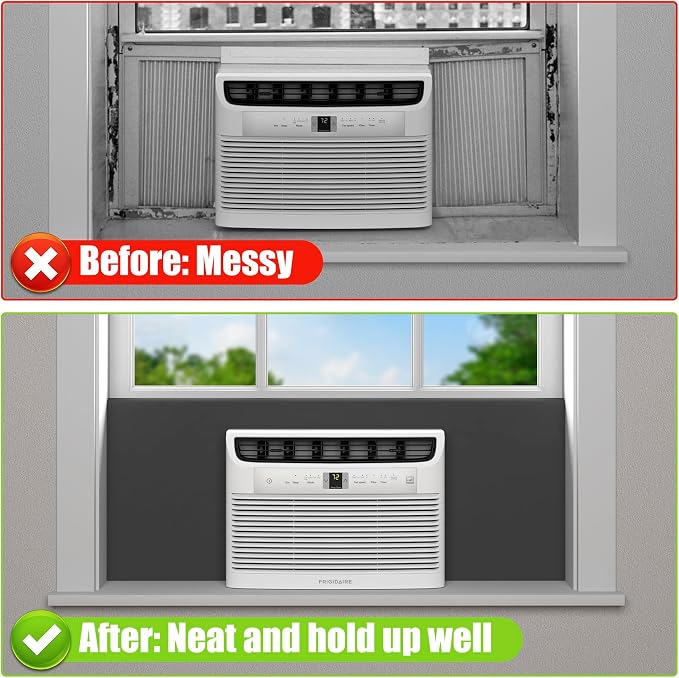 Window Air Conditioner Side Panels,Full Surround AC Foam Panel for Indoor Window AC Units,Summer and Winter